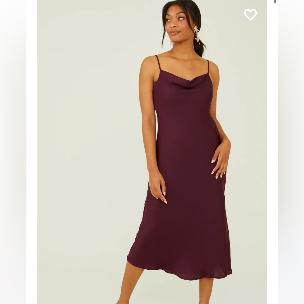 Blythe Satin Slip Midi Dress